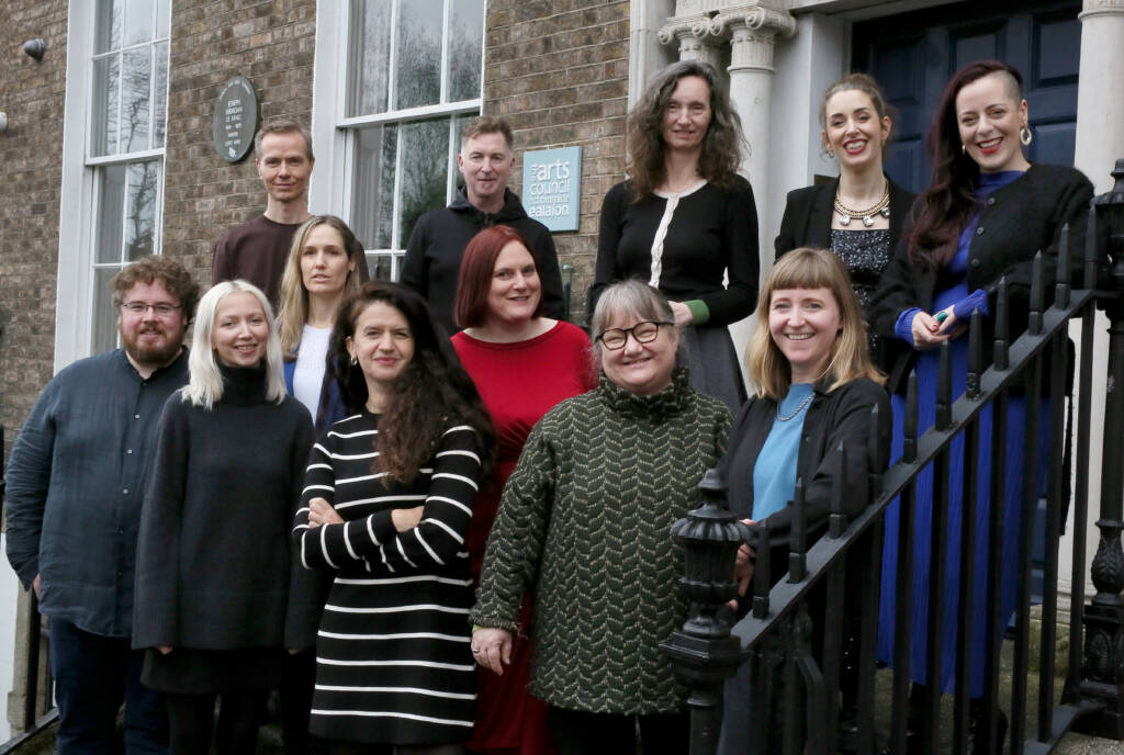 Director of the Arts Council Maureen Kennelly with some of the 2024 / 2025 Arts Council Artists in Residence